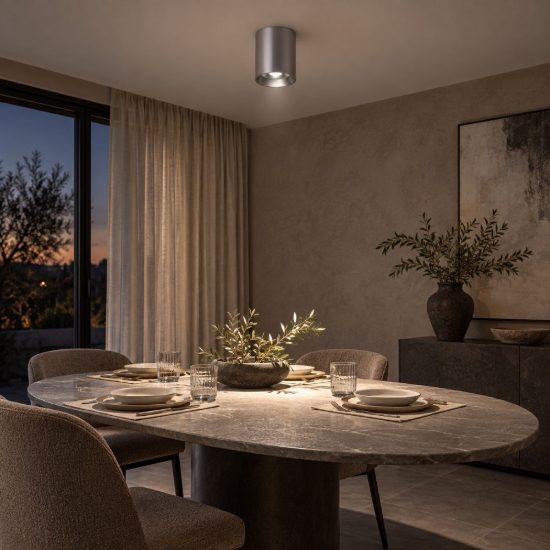Faretto da soffitto per sala da pranzo moderno canna di fucile led 15w cct 2700k 3300k 4000k