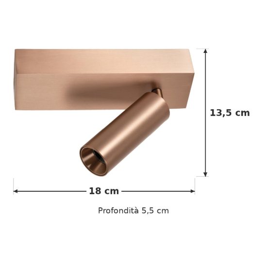 Faretto da soffitto per sala da pranzo orientabile champagne led 8w cct 2700k 4000k smart