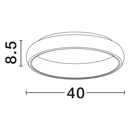 Plafoniera tonda led 32w 3000k dimmerabile per camera da letto moderna bianca sabbiata
