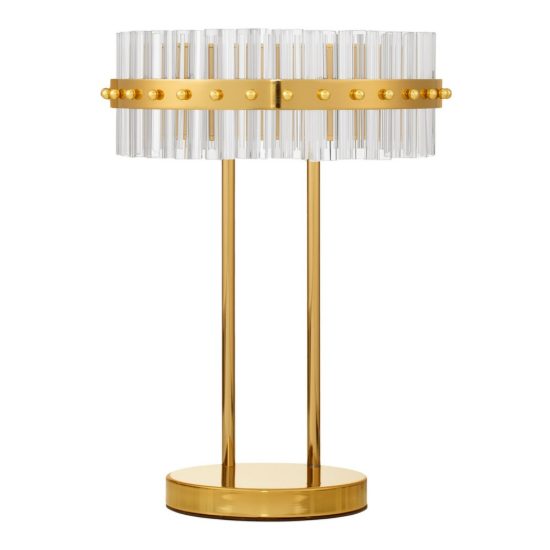 Lampada da tavolo led 23w 3500k per soggiorno classica oro platino