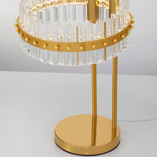 Lampada da tavolo led 23w 3500k per soggiorno classica oro platino