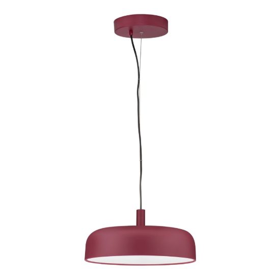 Lampadario a sospensione a disco led 27w 2700k dimmerabile per ingresso moderno bordeaux
