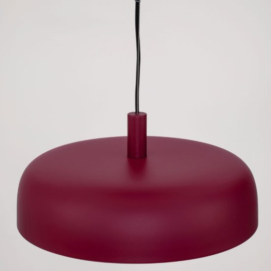 Lampadario a sospensione a disco led 27w 2700k dimmerabile per ingresso moderno bordeaux