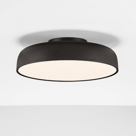 Plafoniera a cupola led 36w 2700k dimmerabile per camera da letto moderna nera sabbiata