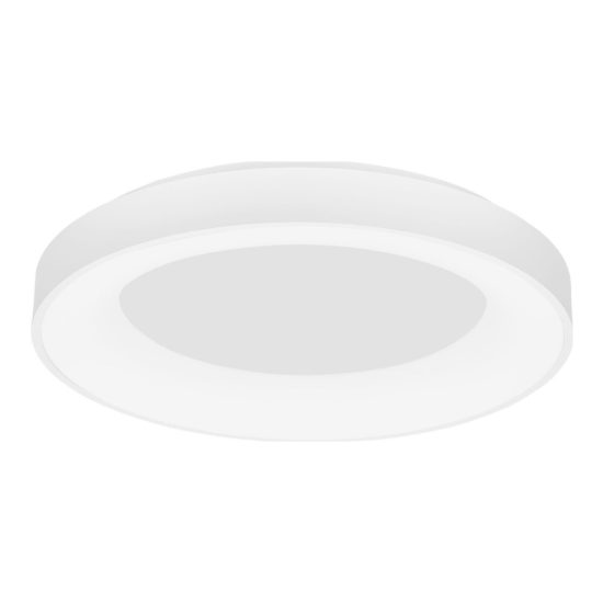 Plafoniera ad anello led 50w cct 3000k 4000k con controllo smart per camera da letto bianca sabbiata