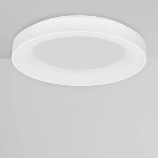 Plafoniera ad anello led 50w cct 3000k 4000k con controllo smart per camera da letto bianca sabbiata