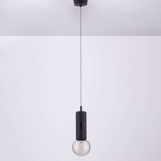 Lampada a sospensione led 11w 3000k dimmerabile con sensore per camera da letto moderna nera