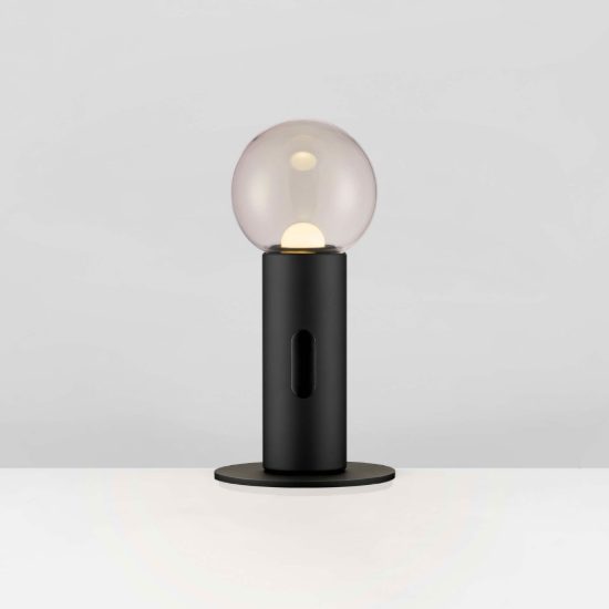 Abat-jour led 11w 3000k dimmerabile con sensore per comodino moderno nero