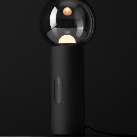 Abat-jour led 11w 3000k dimmerabile con sensore per comodino moderno nero