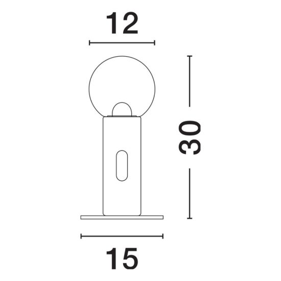 Abat-jour led 11w 3000k dimmerabile con sensore per comodino moderno nero
