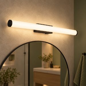 Applique per specchio bagno design nero led 6,5w 3000k