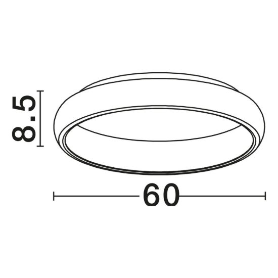 Plafoniera tonda led 50w 3000k dimmerabile per soggiorno moderna nera sabbiata