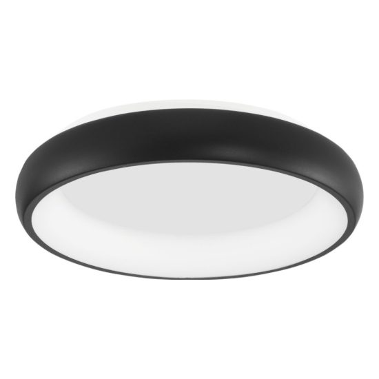 Plafoniera tonda led 32w 3000k dimmerabile per camera da letto moderna nera sabbiata