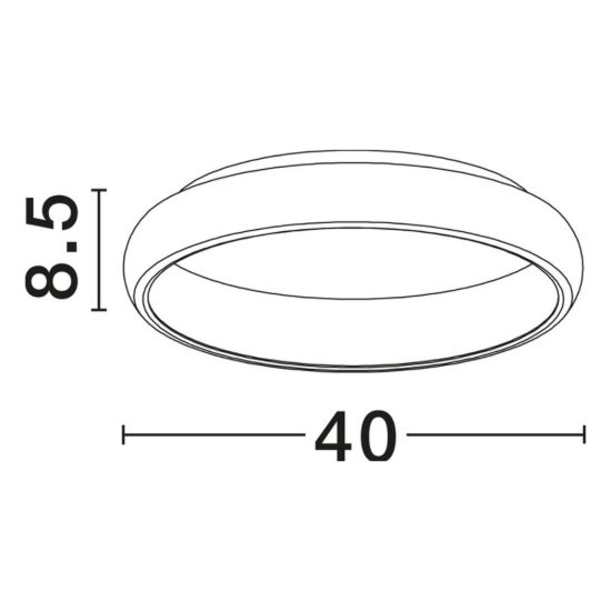 Plafoniera tonda led 32w 3000k dimmerabile per camera da letto moderna nera sabbiata