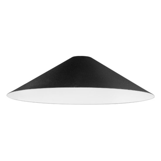 Paralume conico di ricambio per lampadario a sospensione lineare nero sabbiato e bianco