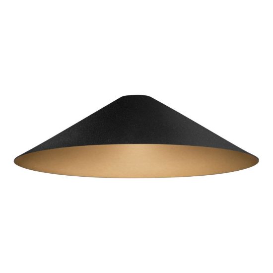 Paralume conico di ricambio per lampadario a sospensione lineare nero sabbiato e oro