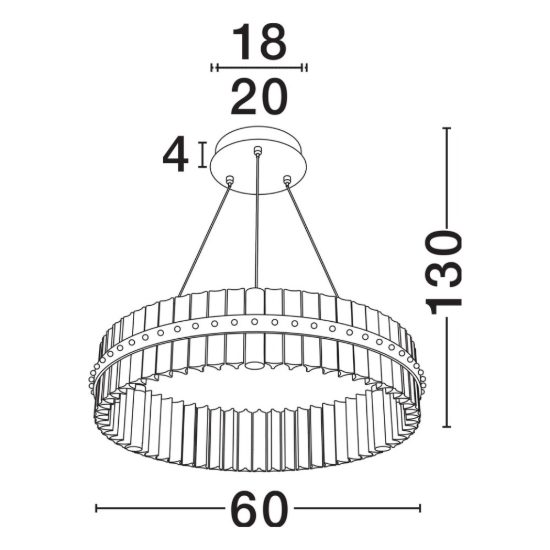 Lampadario a sospensione ad anello led 45w 3500k dimmerabile per camera da letto oro platino