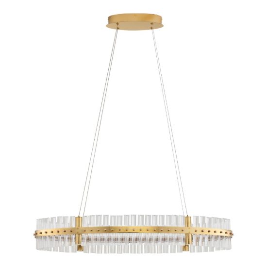 Lampadario a sospensione ovale led 45w 3500k dimmerabile per camera da letto oro platino