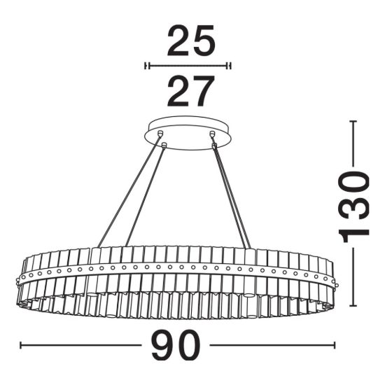 Lampadario a sospensione ovale led 45w 3500k dimmerabile per camera da letto oro platino
