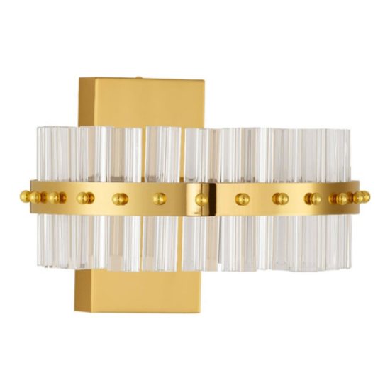 Applique da parete led 19w 3500k per soggiorno classica oro platino