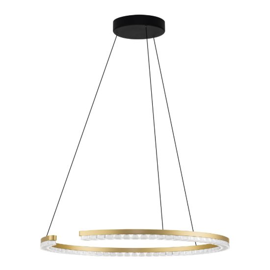Lampadario a sospensione ad anello led 30w 3000k dimmerabile per soggiorno oro