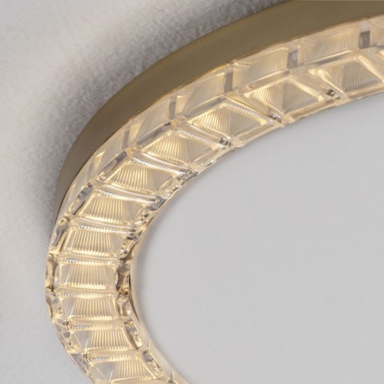 Plafoniera tonda ultrapiatta led 21w 3000k dimmerabile contemporanea oro