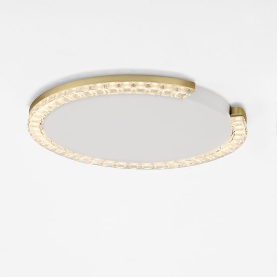 Plafoniera tonda ultrapiatta led 21w 3000k dimmerabile contemporanea oro