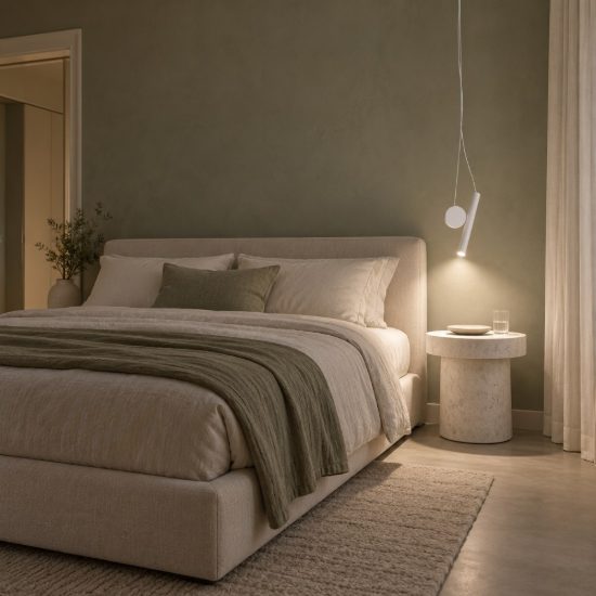 Lampada a sospensione led 2w 3000k per camera da letto moderna bianca