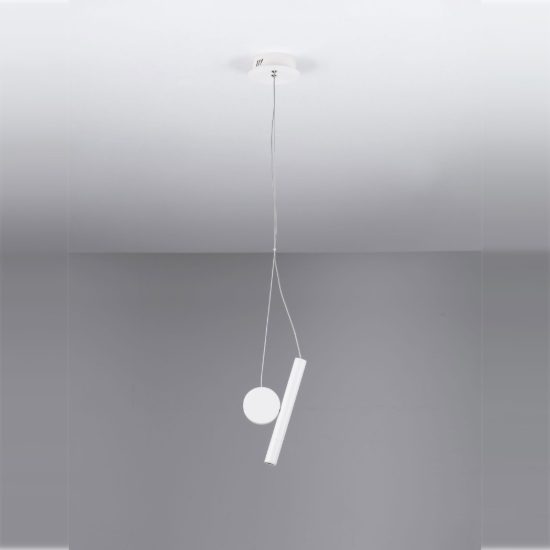 Lampada a sospensione led 2w 3000k per camera da letto moderna bianca