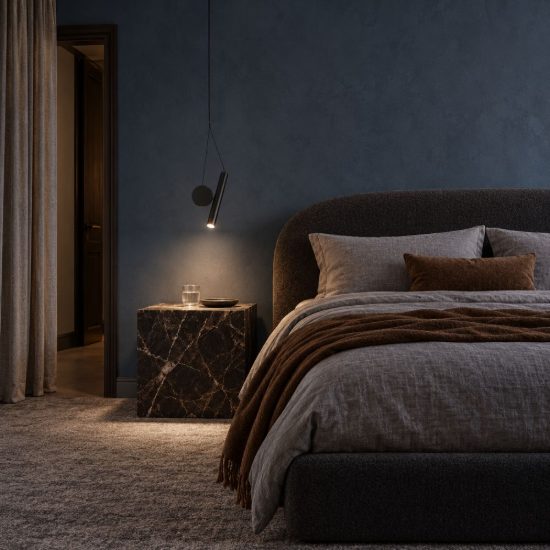 Lampada a sospensione led 2w 3000k per camera da letto moderna nera