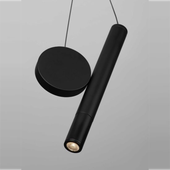 Lampada a sospensione led 2w 3000k per camera da letto moderna nera