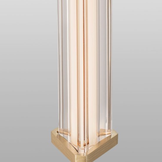 Lampadario a sospensione con 5 pendenti led 21w 2700k per soggiorno trasparente e oro spazzolato