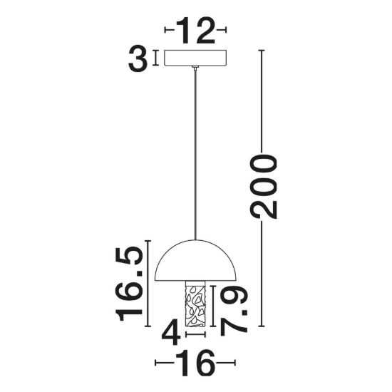 Lampada a sospensione con sfera led 7w 2700k dimmerabile per cucina bianco, oro ottone e nero