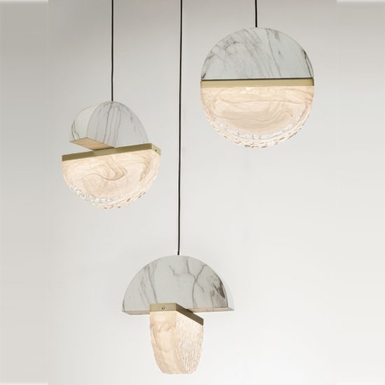 Lampadario a sospensione a sfere led 30w 2700k per soggiorno bianco, oro ottone e nero