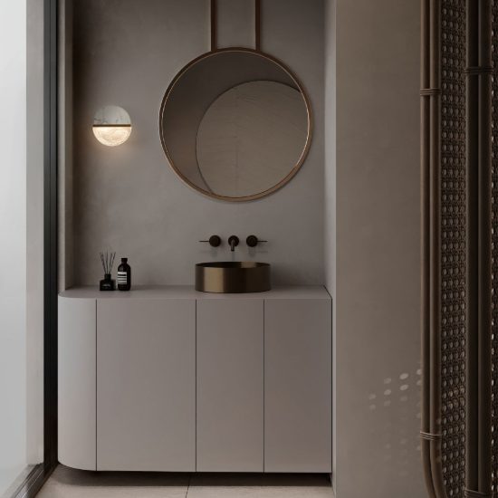 Applique da parete con sfera led 7w 2700k dimmerabile per soggiorno bianco, oro ottone e nero