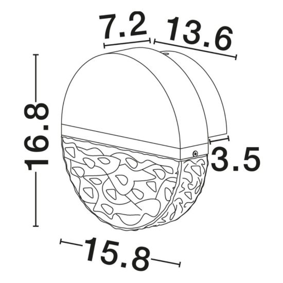 Applique da parete con sfera led 7w 2700k dimmerabile per soggiorno bianco, oro ottone e nero