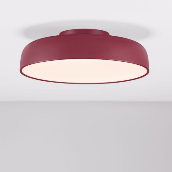 Plafoniera a cupola led 36w 2700k dimmerabile per camera da letto moderna bordeaux