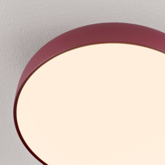 Plafoniera a cupola led 36w 2700k dimmerabile per camera da letto moderna bordeaux