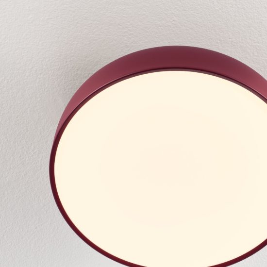Plafoniera a cupola led 27w 2700k dimmerabile per camera da letto moderna bordeaux