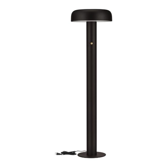 Lampada da terra con testa a disco led 28w 2700k dimmerabile per soggiorno moderna nera sabbiata