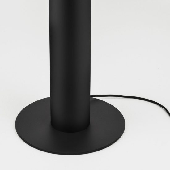Lampada da terra con testa a disco led 28w 2700k dimmerabile per soggiorno moderna nera sabbiata