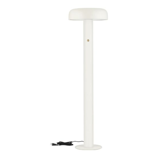 Lampada da terra con testa a disco led 28w 2700k dimmerabile per soggiorno moderna crema