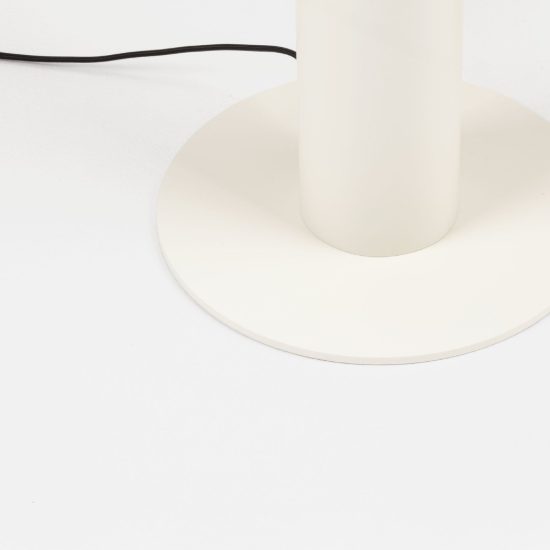 Lampada da terra con testa a disco led 28w 2700k dimmerabile per soggiorno moderna crema