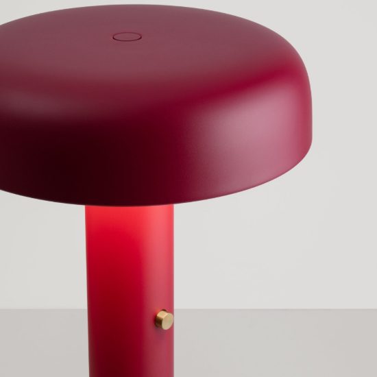 Lampada da terra con testa a disco led 28w 2700k dimmerabile per soggiorno moderna bordeaux