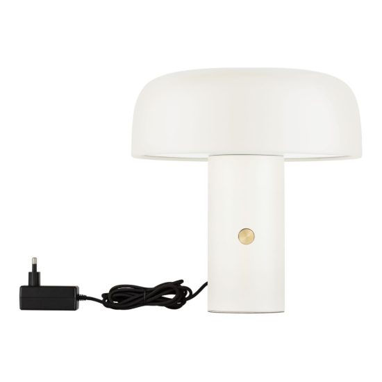 Abat-jour a fungo led 17w 2700k dimmerabile per comodino moderno crema
