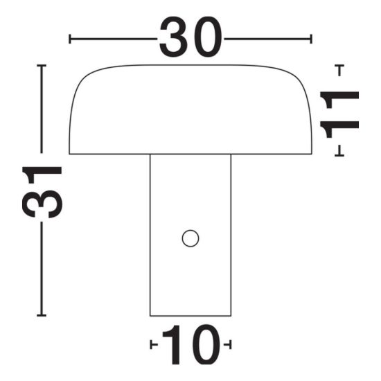 Abat-jour a fungo led 17w 2700k dimmerabile per comodino moderno crema