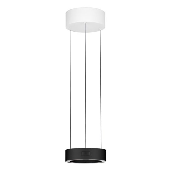 Lampada a sospensione led 24w 3000k dimmerabile con sensore per camera da letto moderna nera