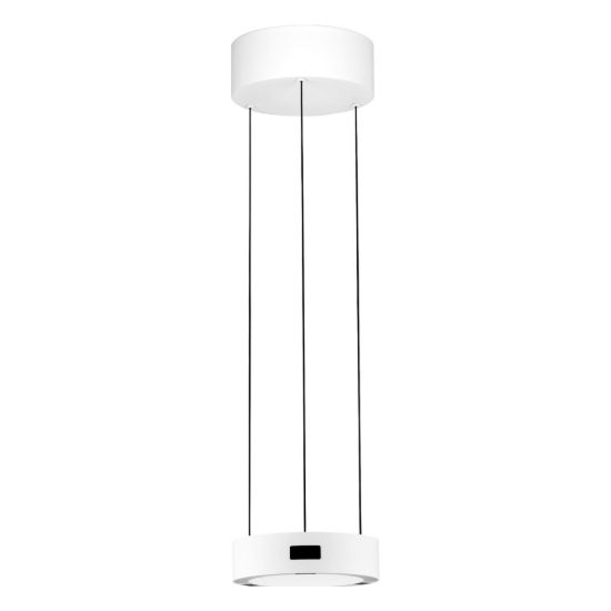 Lampada a sospensione led 24w 3000k dimmerabile con sensore per camera da letto moderna bianca