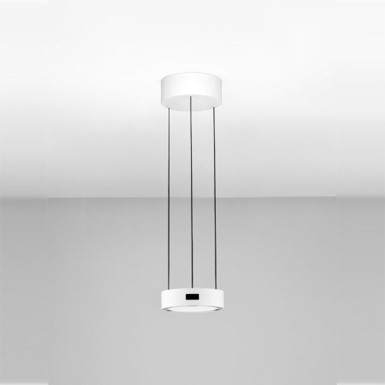 Lampada a sospensione led 24w 3000k dimmerabile con sensore per camera da letto moderna bianca