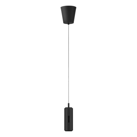 Lampada a sospensione led 12w 3000k dimmerabile con sensore per camera da letto moderna nera